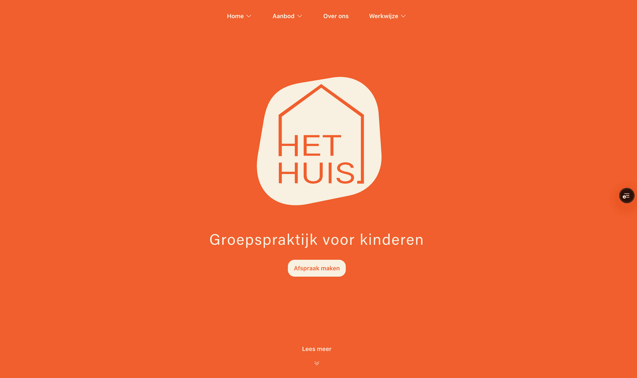Cover image for groepspraktijk het huis website